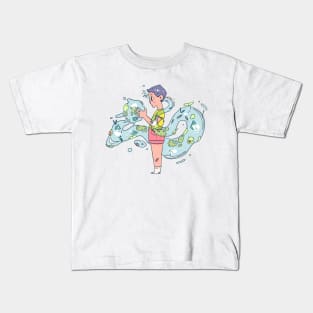 gloopy pond frog friend Kids T-Shirt